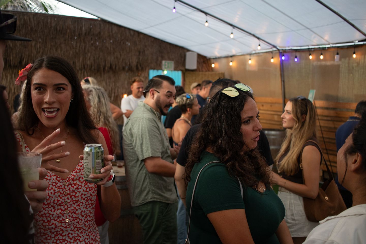 People talking at Howl House